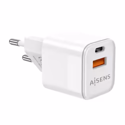 AISENS ASCH-30W2P004-W Caricabatterie per dispositivi mobili Universale Bianco AC Ricarica rapida Interno