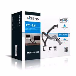 AISENS DTL32TSR-195 Supporti a parete per TV 32" Scrivania Nero - Vista aggiuntiva 5