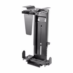 AISENS MPC04-203, Under desk / Wall-mounted CPU holder, Universale, 10 kg, Nero, Acciaio, Vite