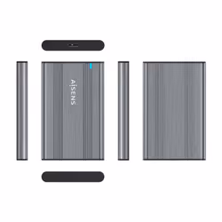 AISENS ASE-2526GR contenitore di unità di archiviazione Custodia per Disco Rigido (HDD) Grigio 2.5" Alimentazione USB