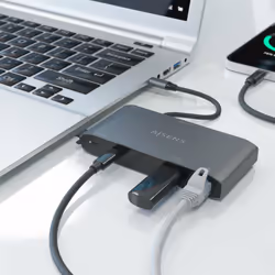AISENS ASUC-8P010-GR replicatore di porte e docking station per laptop Cablato USB 3.2 Gen 1 (3.1 Gen 1) Type-C Grigio - Vista aggiuntiva 5