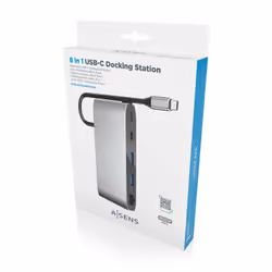 AISENS ASUC-8P010-GR replicatore di porte e docking station per laptop Cablato USB 3.2 Gen 1 (3.1 Gen 1) Type-C Grigio - Vista aggiuntiva 7