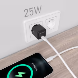 AISENS ASCH-25W1P013-BK Caricabatterie per dispositivi mobili Universale Nero AC Ricarica rapida Interno - Vista aggiuntiva 5