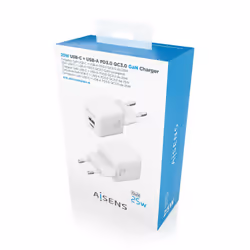 AISENS ASCH-25W2P014-W Caricabatterie per dispositivi mobili Universale Bianco AC Ricarica rapida Interno - Vista aggiuntiva 6