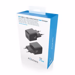 AISENS ASCH-25W2P015-BK Caricabatterie per dispositivi mobili Universale Nero AC Ricarica rapida Interno - Vista aggiuntiva 6