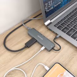 AISENS ASUC-5P011-GR replicatore di porte e docking station per laptop Cablato USB 3.2 Gen 1 (3.1 Gen 1) Type-C Grigio - Vista aggiuntiva 5