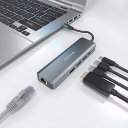 AISENS ASUC-5P011-GR replicatore di porte e docking station per laptop Cablato USB 3.2 Gen 1 (3.1 Gen 1) Type-C Grigio - Vista aggiuntiva 6