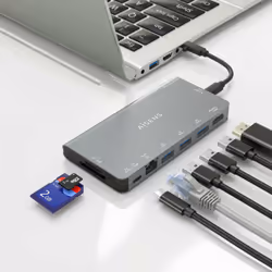 AISENS ASUC-8P015-GR replicatore di porte e docking station per laptop Cablato USB 3.2 Gen 1 (3.1 Gen 1) Type-C Grigio - Vista aggiuntiva 6