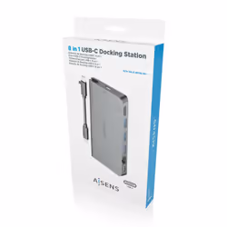 AISENS ASUC-8P015-GR replicatore di porte e docking station per laptop Cablato USB 3.2 Gen 1 (3.1 Gen 1) Type-C Grigio - Vista aggiuntiva 7