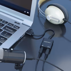 AISENS A106-0769 adattatore per inversione del genere dei cavi USB-A 2x 3.5 mm Nero - Vista aggiuntiva 4