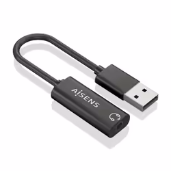 AISENS A106-0770 adattatore per inversione del genere dei cavi USB-A 3,5 mm Nero