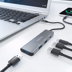 AISENS A109-0762 hub di interfaccia USB 3.2 Gen 1 (3.1 Gen 1) Type-C 5000 Mbit/s Grigio - Vista aggiuntiva 5