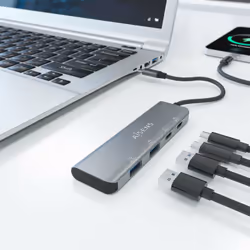 AISENS A109-0763 hub di interfaccia USB 3.2 Gen 1 (3.1 Gen 1) Type-C 5000 Mbit/s Grigio - Vista aggiuntiva 5