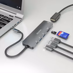 AISENS ASUC-6P016-GR replicatore di porte e docking station per laptop Cablato USB 3.2 Gen 1 (3.1 Gen 1) Type-C Grigio - Vista aggiuntiva 5