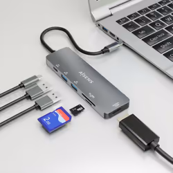 AISENS ASUC-6P016-GR replicatore di porte e docking station per laptop Cablato USB 3.2 Gen 1 (3.1 Gen 1) Type-C Grigio - Vista aggiuntiva 6