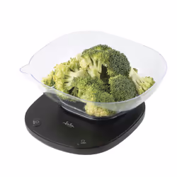 JATA HBAL1709 bilancia da cucina Nero Superficie piana Rettangolo Bilancia da cucina elettronica