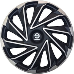 Set 4 copricerchi 14" pollici copriruota auto Varese SPC1480SVBK argento nero