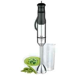 Tm Electron - TMPBA016 frullatore a mano de con 1200W de potenza, cappa e albero de acciaio inox, becher graduato de 600ml, manico ergonomico e