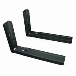 Tm Electron - Supporto a parete per microonde, binari estensibili da 33cm a 48cm, fino a 35kg, in acciaio, colore nero
