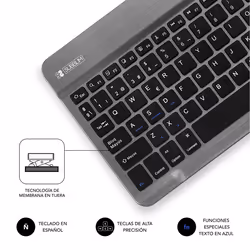 SUBBLIM TECLADO SMART BLUETOOTH GREY QWERTY Spagnolo Nero, Grigio - Vista aggiuntiva 5