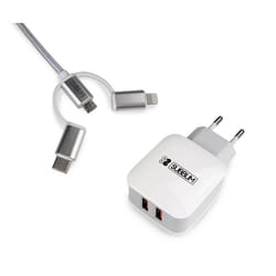 SUBBLIM SUB-CHG-1ZWC01 Caricabatterie per dispositivi mobili Universale Argento, Bianco AC Ricarica rapida Interno