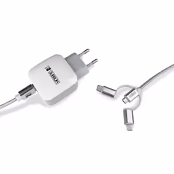 SUBBLIM SUB-CHG-1ZWC01 Caricabatterie per dispositivi mobili Universale Argento, Bianco AC Ricarica rapida Interno