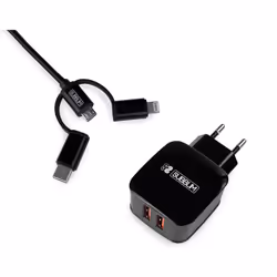 SUBBLIM SUB-CHG-1ZWC02, Interno, AC, 5 V, 1 m, Nero