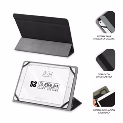 SUBBLIM SUB-CUT-2FC001 custodia per tablet 10.1" Custodia a libro Nero - Vista aggiuntiva 4