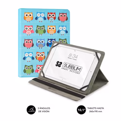 SUBBLIM SUB-CUT-4TC003, Custodia a libro, Ogni marca, Universal. Compatible con todas las Tablet del mercado de hasta 10.1", ...