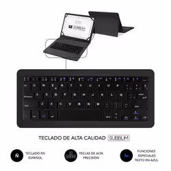 SUBBLIM SUB-KT1-USB001 tastiera per dispositivo mobile QWERTY Spagnolo Micro-USB Nero - Vista aggiuntiva 4