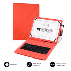 SUBBLIM SUB-KT1-USB002, QWERTY, Spagnolo, 5 milioni di caratteri, Ogni marca, Compatible con todas las Tablet Android con con ...