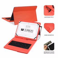 SUBBLIM SUB-KT1-USB002 tastiera per dispositivo mobile QWERTY Spagnolo Micro-USB Rosso