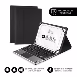 SUBBLIM SUB-KT2-BTP001, QWERTY, Spagnolo, Touchpad, 5 milioni di caratteri, Ogni marca, Nero, Grigio