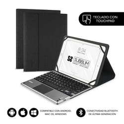 SUBBLIM SUB-KT2-BTP001 tastiera per dispositivo mobile QWERTY Spagnolo Bluetooth Nero, Grigio