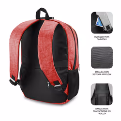 SUBBLIM SUB-BP-1UL0002 zaino Rosso Oxford - Vista aggiuntiva 3