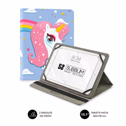SUBBLIM SUB-CUT-4TC008, Custodia a libro, Ogni marca, Universal. Compatible con todas las Tablet del mercado de hasta 10.1", ...