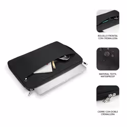 SUBBLIM SUB-LS-0PS0001 borsa per laptop 35,6 cm (14") Custodia a tasca Nero - Vista aggiuntiva 2