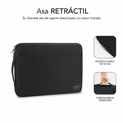SUBBLIM SUB-LS-0PS0001 borsa per laptop 35,6 cm (14") Custodia a tasca Nero - Vista aggiuntiva 3