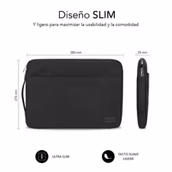 SUBBLIM SUB-LS-0PS0001 borsa per laptop 35,6 cm (14") Custodia a tasca Nero - Vista aggiuntiva 4