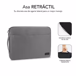 SUBBLIM SUB-LS-0PS0102 borsa per laptop 39,6 cm (15.6") Custodia a tasca Grigio - Vista aggiuntiva 3