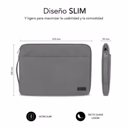 SUBBLIM SUB-LS-0PS0102 borsa per laptop 39,6 cm (15.6") Custodia a tasca Grigio - Vista aggiuntiva 4