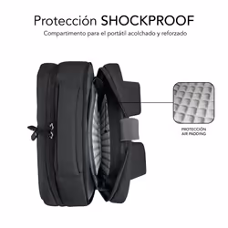 SUBBLIM MOCHILA TRAVELLER AIR PADDING 15.6'' GREY zaino Zaino casual Grigio Poliestere - Vista aggiuntiva 5