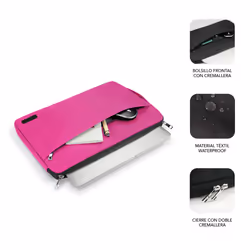 SUBBLIM SUB-LS-0PS0003 borsa per laptop 35,6 cm (14") Custodia a tasca Rosa - Vista aggiuntiva 2