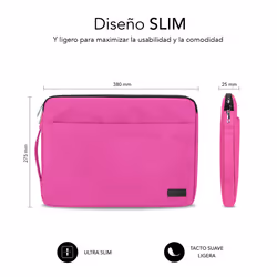 SUBBLIM SUB-LS-0PS0003 borsa per laptop 35,6 cm (14") Custodia a tasca Rosa - Vista aggiuntiva 4