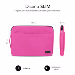 SUBBLIM SUB-LS-0PS0104 borsa per laptop 15.6" Custodia a tasca Rosa - Vista aggiuntiva 4