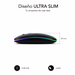 SUBBLIM SUBMO-LDFLAT1 mouse Ufficio Ambidestro RF Wireless + Bluetooth + USB Type-A Ottico 1600 DPI - Vista aggiuntiva 4