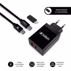 SUBBLIM SUBCHG-3WPD11, Interno, AC, 12 V, 1 m, Nero, Grigio