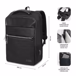 SUBBLIM MOCHILA BUSINESS V2 AP 16'' NEGRO 16" Zaino Nero - Vista aggiuntiva 4