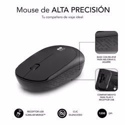 SUBBLIM SUBMO-B2SW010 mouse Ufficio Ambidestro RF Wireless Ottico 1200 DPI - Vista aggiuntiva 3
