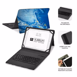 SUBBLIM SUBKT5-BTTB01 tastiera per dispositivo mobile QWERTY Spagnolo Bluetooth Multicolore